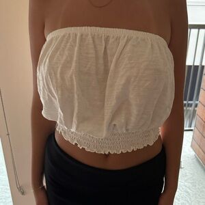 Crop Top White Strapless